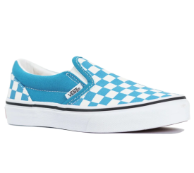 VANS SLIP ON CHECKER CARIBBEAN BLUE 