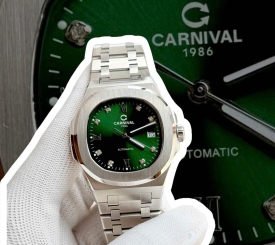 CARNIVAL 8160G DIAMOND SILVER GREEN FACE 
