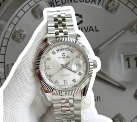 CARNIVAL 8190G SILVER DIAMOND WHITE FACE