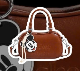 MICKEY MOUSE DISNEY HANDBAG LEATHER BROWN