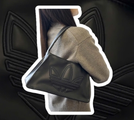 ADIDAS POLYRETHANE OUTLINE TREFOLL SHOULDER BAG 