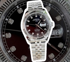 CARNIVAL 8131G SILVER DIAMOND BLACK FACE