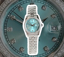 CARNIVAL 8131L2 SILVER DIAMOND TIFFANY FACE WOMEN VIỀN ĐÁ