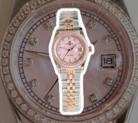 CARNIVAL 8131L2 DIAMOND DEMI ROSE HỒNG XÀ CỪ WOMEN VIỀN ĐÁ