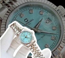 CARNIVAL 8131L SILVER DIAMOND TIFFANY FACE WOMEN