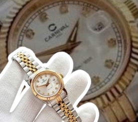 CARNIVAL 8131L DIAMOND DEMI GOLD WHITE WOMEN 