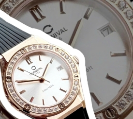 CARNIVAL 8168L2 ROSE WHITE FACE DIAMOND 