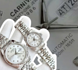 ĐỒNG HỒ COUPLE CARNIVAL 8131 SILVER WHITE FACE