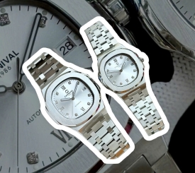 ĐỒNG HỒ COUPLE CARNIVAL 8160 SILVER WHITE FACE