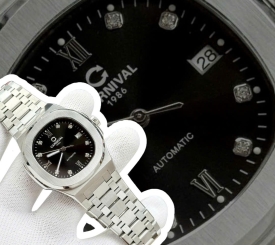 CARNIVAL 8160L SILVER DIAMOND BLACK FACE WOMEN