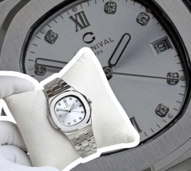 CARNIVAL 8160L SILVER DIAMOND WHITE FACE WOMEN