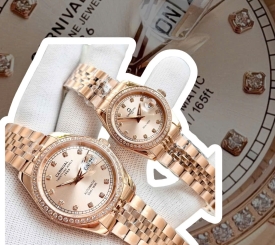 ĐỒNG HỒ COUPLE CARNIVAL 8907G2 & 8131L2 ROSE SUNDUST DIAMOND
