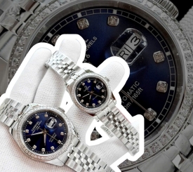 ĐỒNG HỒ COUPLE CARNIVAL 8907G2 & 8131L2 SILVER NAVY DIAMOND