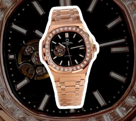 CARNIVAL 8128G ROSE DIAMOND BLACK FACE