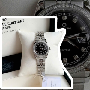 CARNIVAL 8131L2 SILVER DIAMOND BLACK FACE WOMEN VIỀN ĐÁ