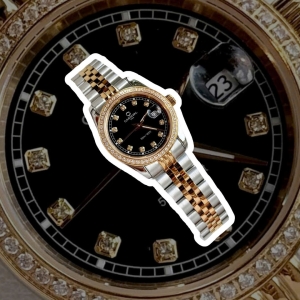 CARNIVAL 8131L2 DIAMOND DEMI GOLD BLACK WOMEN VIỀN ĐÁ