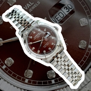 CARNIVAL 8131G SILVER DIAMOND BROWN FACE