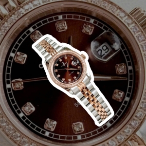 CARNIVAL 8131L2 DIAMOND DEMI ROSE CHOCOLATE WOMEN VIỀN ĐÁ