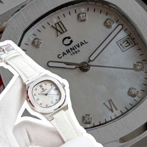 CARNIVAL 8160L DIAMOND SILVER MOP WHITE DÂY DA TRẮNG 