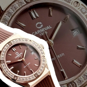 CARNIVAL 8168L2 ROSE BROWN FACE DIAMOND