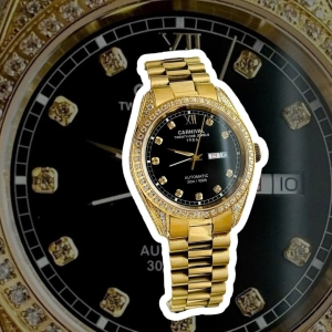CARNIVAL 8907G GOLD DIAMOND BLACK FACE 